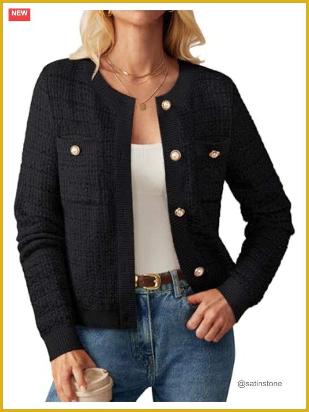 Women's Textured Knit Cardigan Button Long Sleeve Fall Winter Sweater